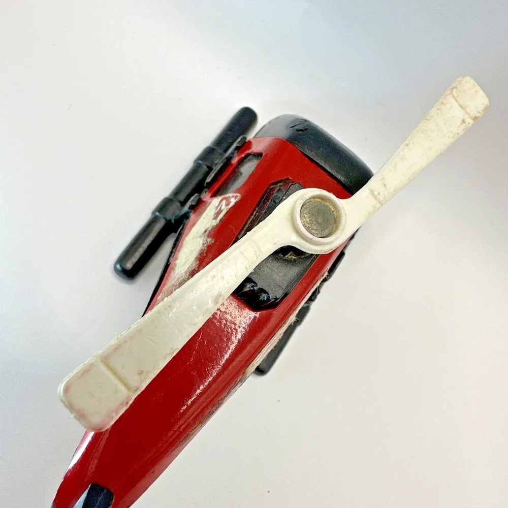 Vintage 1985 Tonka Fire Rescue Helicopter #23 Diecast Red Black Fire Dept Toy
